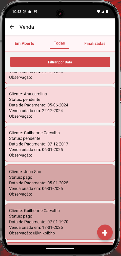 Página de Venda